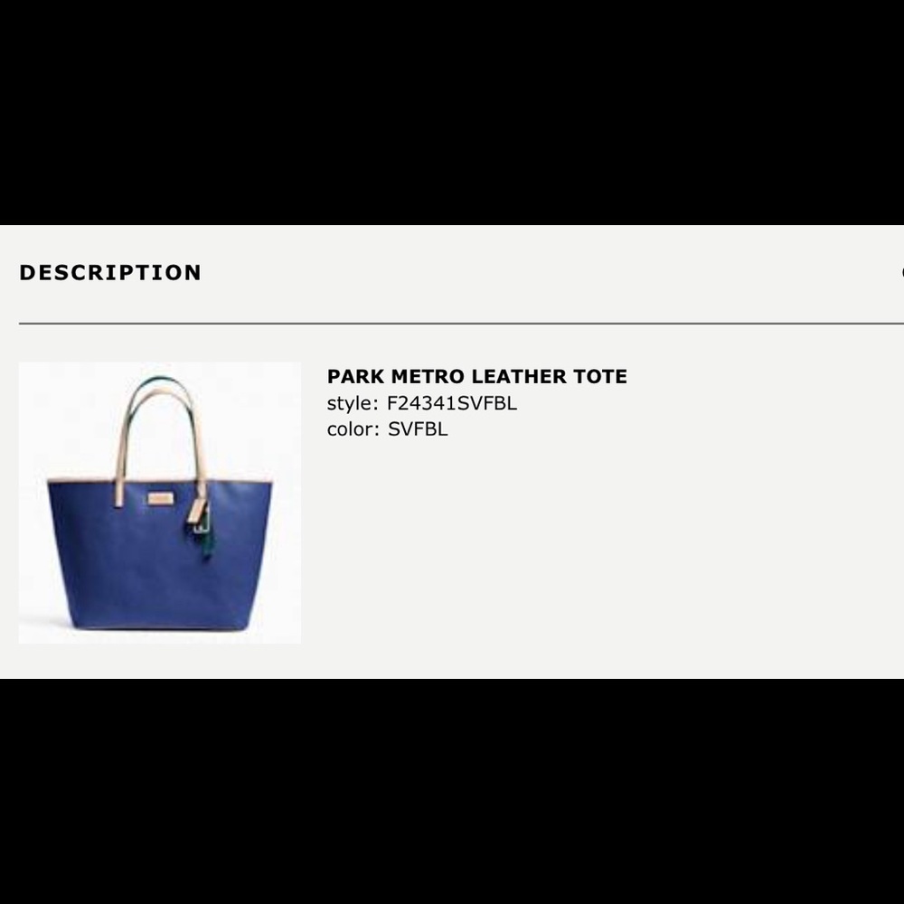 Coach Park Metro Leather tote-Blue